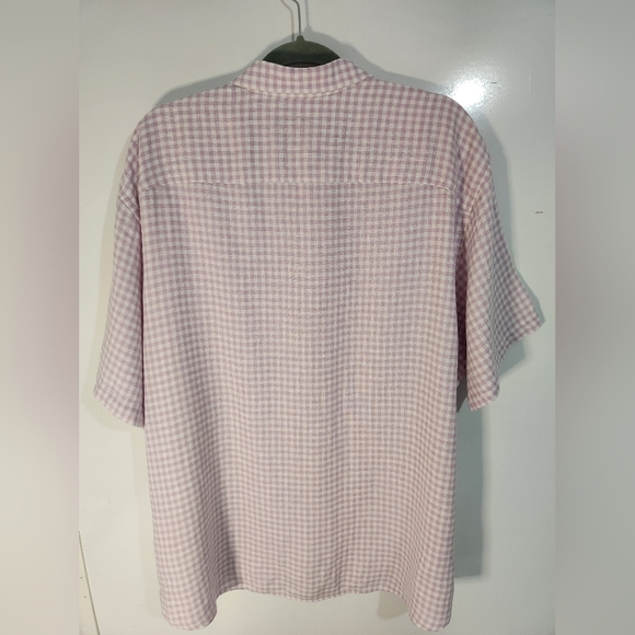 Untuck It Men's Lavender Linen Checkered Shirt. Size XXX Large - Picture 6 of 8
